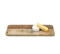 Plateau de service XXL Mango - Convient à un usage alimentaire - 61 x 17 cm - Plateau à bougie décoratif rectangulaire naturel - Plateau de service - Plateau à fromage - Plateau à saucisses - Plateau