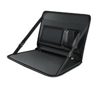 Plateau de siège arrière de voiture pliable pour écrire, manger, lire, support de voyage en cuir avec fente pour téléphone, volant, SUV, camion, berline, van