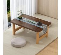 Plateau de sol pliable avec pieds - Table basse pour servir le petit déjeuner, jouer et écrire - Design élégant marron - 120 x 60 x 45 cm
