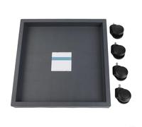 Plateau de support carré en plastique avec quatre roues directionnelles pour une utilisation en extérieur permettant un déménagement sans effort des plantes toute l'année (intérieur 32,5 cm)