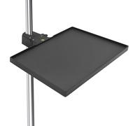 Plateau de support de micro, pince sur étagère - plateau de trépied à pince réglable robuste pour les partitions, le matériel de streaming, les accessoires de support de haut-parleur (23x17cm)