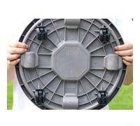 Plateau de support pour pot de fleurs avec rotation à 360 degrés et mécanisme à deux roues pour un réglage précis de la position (gris)