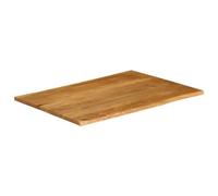 Plateau de table 100x80x2,5 cm en bois massif de mangue pour bord | Plateau solide, bases universelles, style rustique, nettoyage facile, grain unique