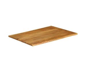 Plateau de table 100x80x2,5 cm en bois massif de mangue pour bord | Plateau solide, bases universelles, style rustique, nettoyage facile, grain unique