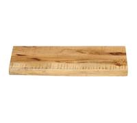 Plateau de table 50 x 30 x 2,5 cm, bords vifs, bois massif manguier brut | Rustique naturel, facile à nettoyer, adapté pour la maison et un usage commercial