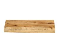 Plateau de table 60 x 30 x 3,8 cm, bords vivants, bois de manguier brut | Bois massif tropical, remplacement pour table, surface facile à nettoyer, 1 pièce