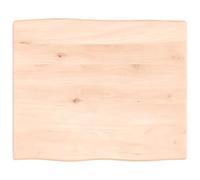 Plateau de table - 60 x 50 x 2 cm - En chêne massif non traité - Bord d'arbre - Pour table à manger, bureau