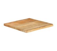 Plateau de table 80x80x3,8 cm en Bois Massif Mangue, pour Bord, | Bois de manguier massif, bordure, style rustique, nettoyage facile, combinaison universelle avec les bases