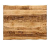 Plateau de table avec bord d'arbre - 100 x 80 x 2,5 cm - En bois massif de manguier brut - Pour table à manger, bureau, table basse