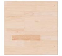 Plateau de table carré 40 x 40 x 4 cm en bois massif chêne non traité | Surface brute personnalisable, veinure et utilisation en intérieur, polyvalent pour meubles et plans de travail