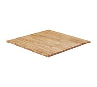 Plateau de table carré marron clair 90 x 90 x 1,5 chêne traité