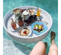 Plateau de table de rafraîchissement en rotin tissé pour piscine, spa, fête, plage, villa, D 60 cm