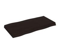 Plateau de Table de Remplacement en Bois de Chêne Massif, Plateau de Bureau Non traité à Bords Vivants pour Salle à Manger, Bureau, étude, Artisanat, Maison et Bases (80x40x6 cm)