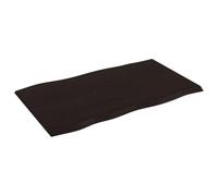 Plateau de Table de Remplacement en Bois de Chêne Massif, Plateau de Bureau Non traité à Bords Vivants pour Salle à Manger, Bureau, étude, Artisanat, Maison et Bases (100 x 60 x 2 cm)