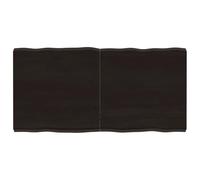 Plateau de Table de Remplacement en Bois de Chêne Massif, Plateau de Bureau Non traité à Bords Vivants pour Salle à Manger, Bureau, étude, Artisanat, Maison et Bases (120 x 60 x 6 cm)