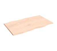 Plateau de Table de Remplacement en Bois de Chêne Massif, Plateau de Bureau Non traité à Bords Vivants pour Salle à Manger, Bureau, étude, Artisanat, Maison et Bases (100 x 60 x 2 cm)