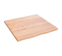 Plateau de Table de Remplacement en Bois de Chêne Massif, Plateau de Bureau Non traité à Bords Vivants pour Salle à Manger, Bureau, étude, Artisanat, Maison et Bases (60 x 60 x 2 cm)