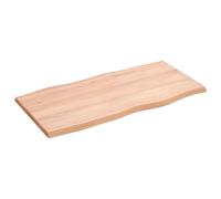 Plateau de Table de Remplacement en Bois de Chêne Massif, Plateau de Bureau Non traité à Bords Vivants pour Salle à Manger, Bureau, étude, Artisanat, Maison et Bases (80x40x2cm)