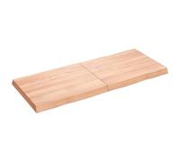 Plateau de Table de Remplacement en Bois de Chêne Massif, Plateau de Bureau Non traité à Bords Vivants pour Salle à Manger, Bureau, étude, Artisanat, Maison et Bases (120 x 50 x 6 cm)
