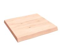 Plateau de Table de Remplacement en Bois de Chêne Massif, Plateau de Bureau Non traité à Bords Vivants pour Salle à Manger, Bureau, étude, Artisanat, Maison et Bases (60x60x6 cm)