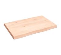 Plateau de Table de Remplacement en Bois de Chêne Massif, Plateau de Bureau Non traité à Bords Vivants pour Salle à Manger, Bureau, étude, Artisanat, Maison et Bases (60x40x4cm)
