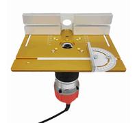 Plateau de table de routeur à double alésage, alliage d'aluminium, plaque de fraisage pour machines électriques à graver et à parer