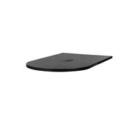 Plateau de table d'extrémité rond 210x120 cm Frêne Noir Mat TABLO LUNGO