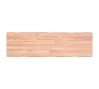 Plateau de table en bois massif avec bord vivant traité pour salle à manger, cuisine ou bureau | Parfait pour les accessoires de table et la mise à niveau des meubles | 140 x 40 cm