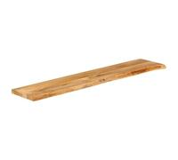 Plateau de table en bois massif de mangue, 180 x 30 x 2,5 cm, bord vif | Bord vif rustique, bois tropical robuste, finition et facile à nettoyer, assorti à différentes bases, livraison aléatoire