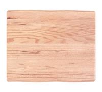 Plateau de table en bois massif marron clair 60 x 50 x 6 cm - Surface de travail durable pour cuisine et café