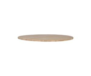 Plateau de table en chêne massif beige, FSC, pré-percé, non traité - Woood, Tablo - Ø120x2 cm