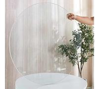 Plateau De Table En Verre 70/80/90cm Pour Cuisine, Plaque De Table Ronde En Verre Trempé, Dessus De Tables De Remplacement Plat Poli Pour Restaurant(95cm(37.4in))