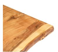 Plateau de table - OMABETA - Bois d'acacia massif - 100x(50-60)x2,5 cm - Surface laquée - Grain naturel