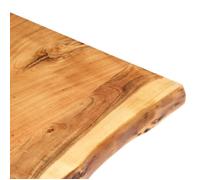 Plateau de table - OMABETA - HB01661 - Bois d'acacia massif - 80x(50-60)x3,8 cm - Laqué