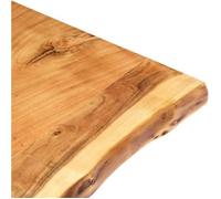 Plateau de table - OMABETA - HB08984 - Bois d'acacia massif - 80x(50-60)x2,5 cm - Laqué