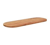 Plateau de table ovale 110 x 40 x 3,8 cm en bois massif d'acacia | Non traité, surface naturelle, idéal pour table à manger, bricolage