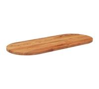 Plateau de Table Ovale en Acacia Massif 140x60x3,8 cm Non Traité | Bois dur tropical dense, surface brute à personnaliser, pièce unique avec variations naturelles, convient à tout style de
