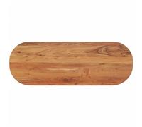 Plateau de table ovale en bois massif d'acacia 110 x 40 x 2,5 cm, bois non traité, pièce de rechange robuste, pour table à manger ou projet de meubles DIY, matériau naturel durable