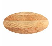 Plateau de table ovale en bois massif de chêne 120 x 60 x 2 cm | Surface lisse, facile à nettoyer, veine unique, utilisation polyvalente, combinaison avec plusieurs bases