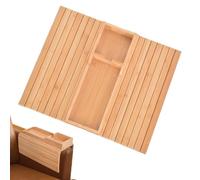 Plateau de table pour accoudoir de canapé, pliable et antidérapant, organiseur de rangement léger, support de boisson peu encombrant pour chaises longues et inclinables, accessoire de maison pratique
