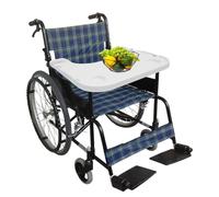 Plateau de table pour fauteuil roulant, 22,83 x 20,87 cm, pour fauteuil roulant, peut être utilisé pour manger, lire, écrire, jouer (blanc)