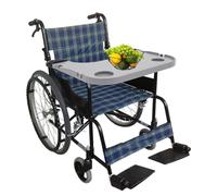 Plateau de table pour fauteuil roulant, 22,83 x 20,87 cm, pour fauteuil roulant, peut manger, lire, écrire, jouer (gris)