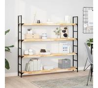 Plateau de table rectangulaire 140 x 20 x 4 cm en bois massif d'acacia | Non traité, nettoyage facile, usage domestique et commercial, combinable avec différentes bases