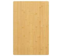 Plateau de table rectangulaire en bambou 60 x 100 x 4 cm, table de salle à manger rustique, surface de bureau, table de bureau polyvalente, dessus en bois, vaisselle élégante pour la maison et le