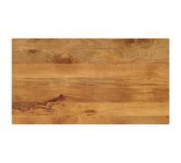 Plateau de table rectangulaire en bois massif de mangue, 120 x 60 x 2,5 cm, pour table à manger, bureau, table basse, plan de travail de rechange avec design rustique