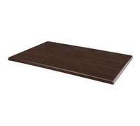 Plateau de Table Rectangulaire Pré-Percé 1200 mm - Marron Foncé - - Bois