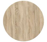 Plateau de Table Rond 70 cm en Bois d'Ingénierie, Finition Chêne Sonoma | Bois d'ingénierie durable, style scandinave, usage intérieur, entretien facile, adapté salle à manger, salon, bureau