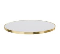 Plateau de table rond blanc avec cerclage doré 60 cm - Oviala