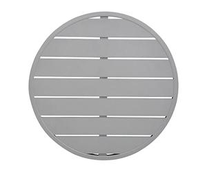 Plateau de table rond en aluminium Bolero gris clair 580 mm