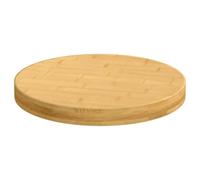 Plateau de Table Rond en Bambou 50 cm, Dessus Verni 4 cm | Bambou durable, finition vernie, entretien facile, usage polyvalent, grain naturel unique